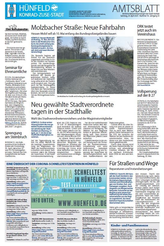Amtsblatt vom 24. April 2021